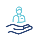 Icon to represent the personal care offered by insurance brokers