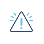 Graphic of a warning to represent an important notice about apologizing in an accident aftermath