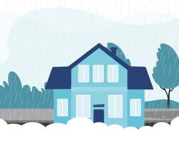 Graphic representing a storm proofed home