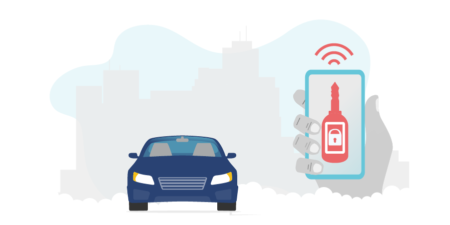 Graphic representing keyless car thefts