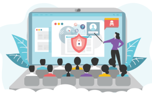 Graphic depicting security awareness training.